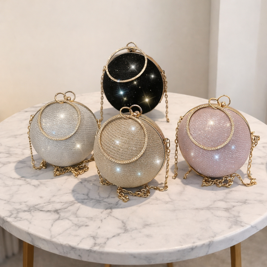 Candied Rhinestone Ball Handbag