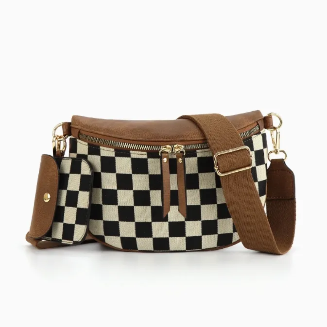 Checkered Bum Bag Waist Handbag