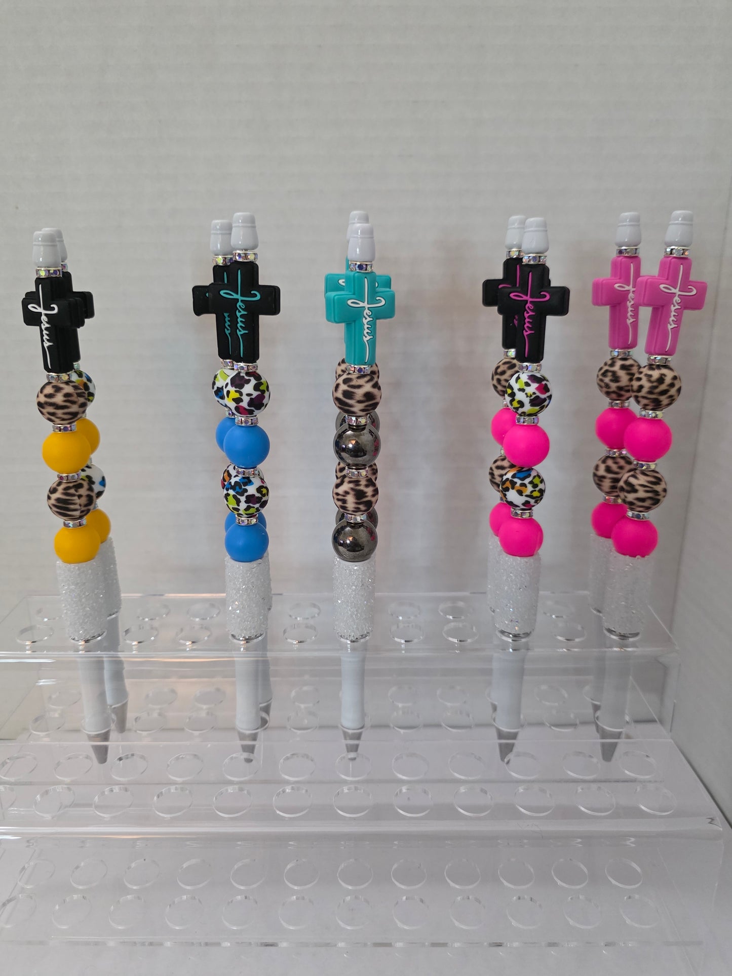 Jesus Cross Beaded Pen