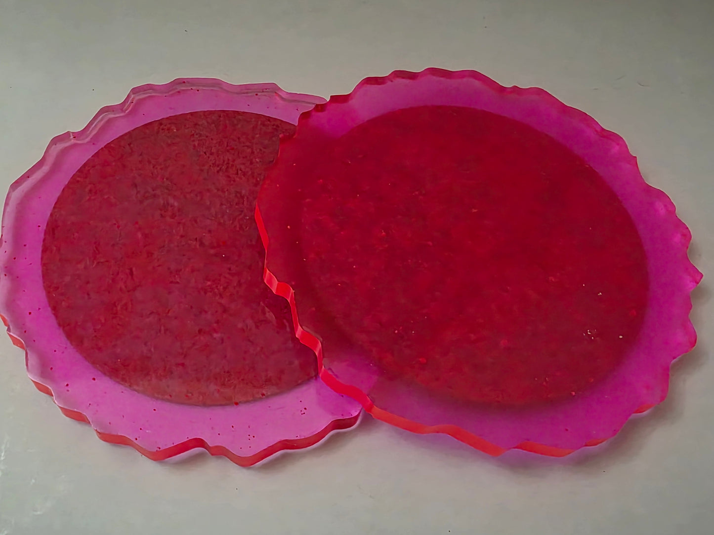 Irregular-Shaped Barbie Pink Coaster