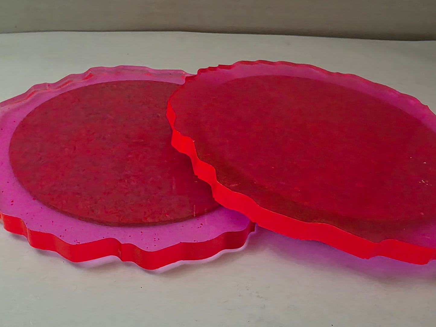 Irregular-Shaped Barbie Pink Coaster