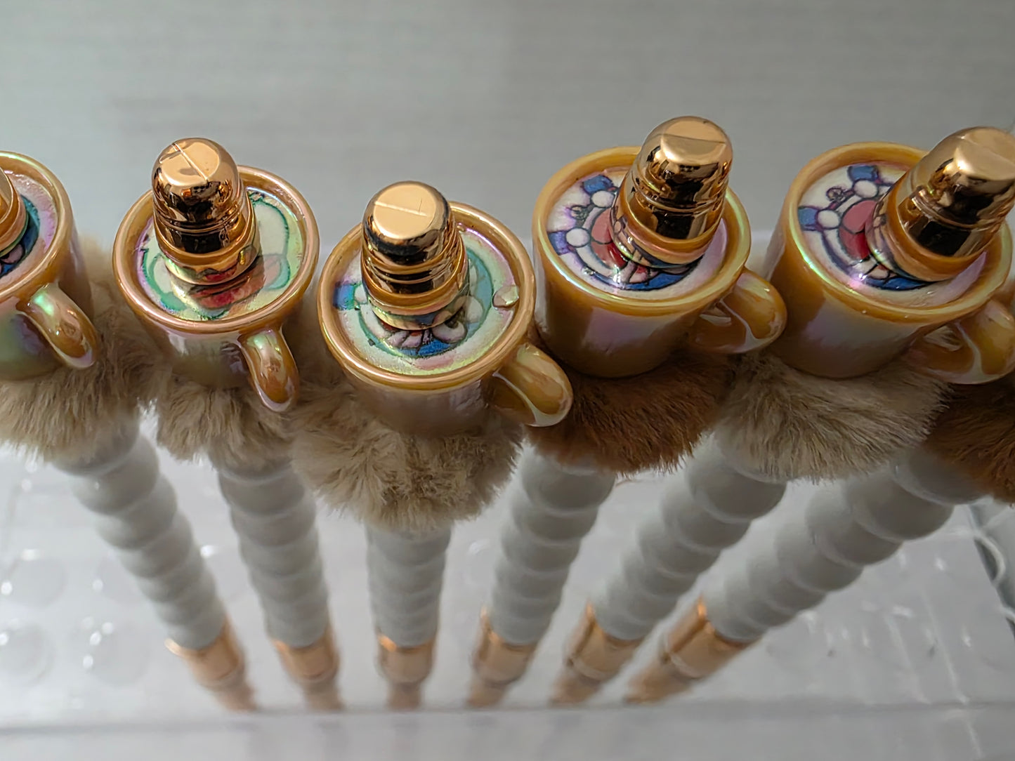 Coffee (Gold) Cup Beaded Pen