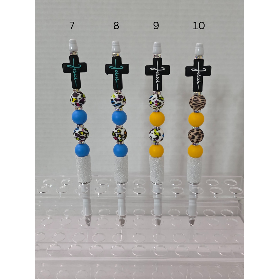 Jesus Cross Beaded Pen